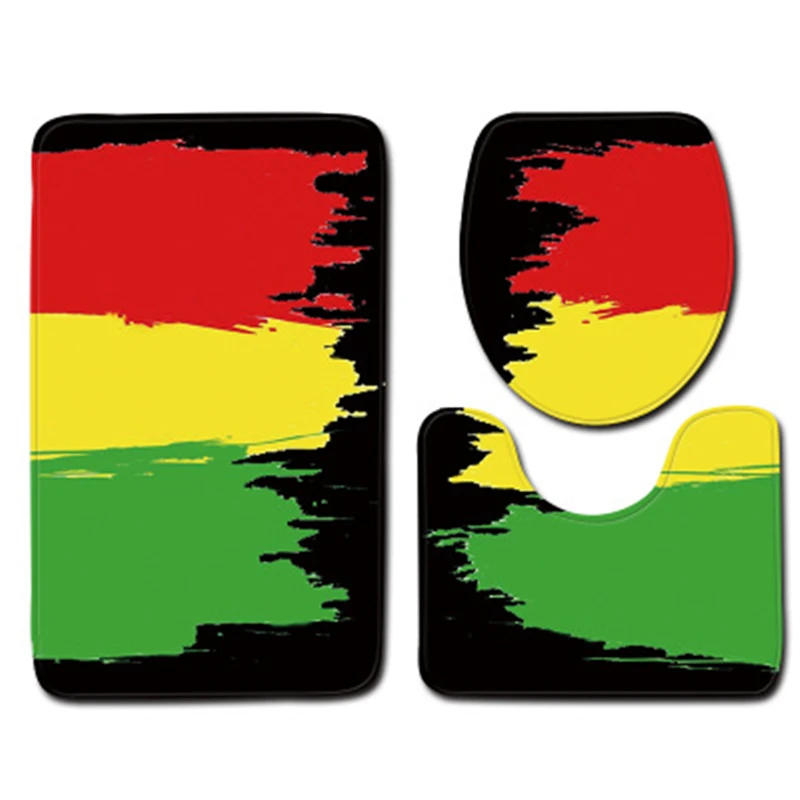 Набор современных фланелевых Противоскользящих ковриков для ванной с