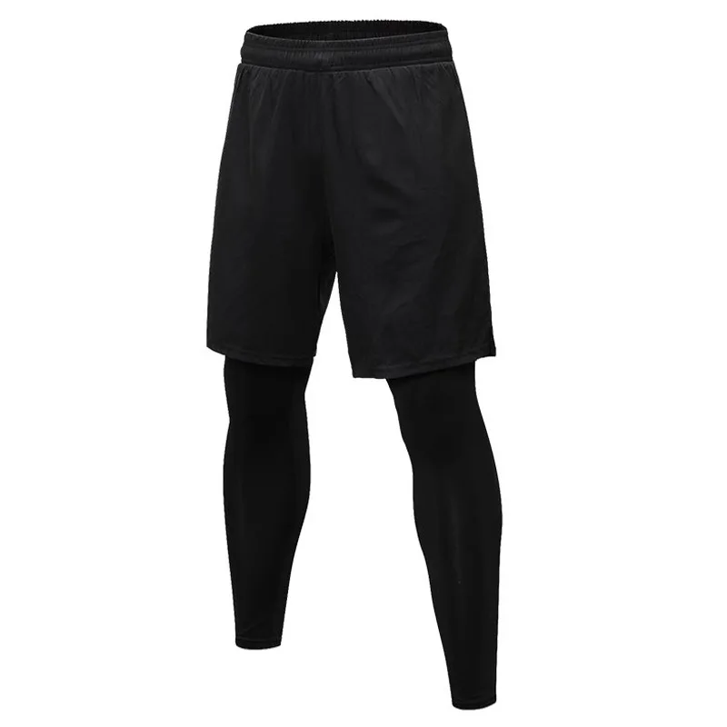 Black pants 2 шт./компл. спортивный костюм Для Мужчин's одежда для бега Новое поступление бег Баскетбольная Спортивная тренажерный зал спортивный костюм тренировочная одежда 2XL - Цвет: Black pants