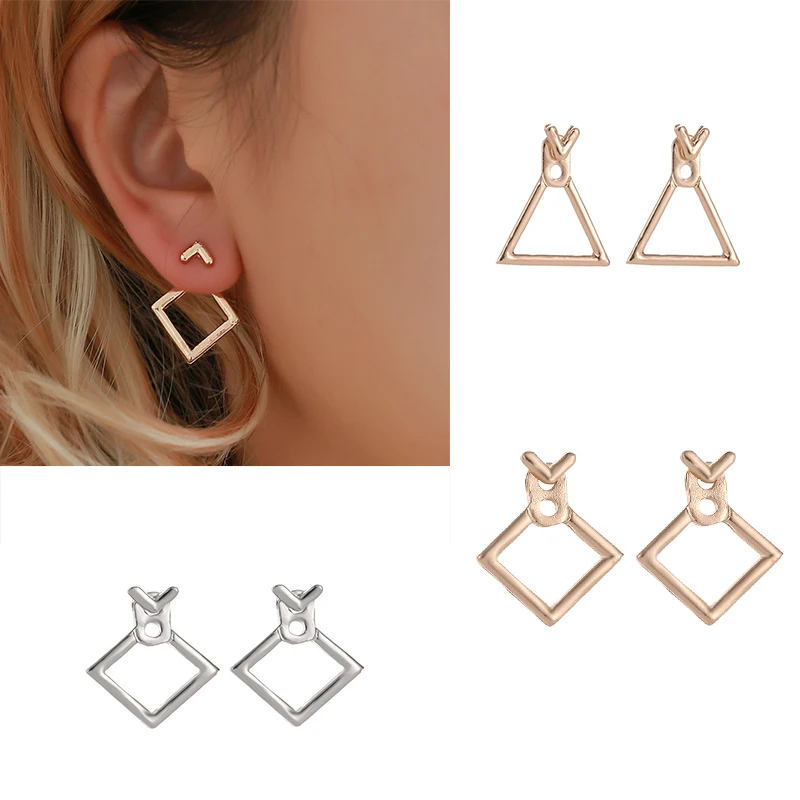 Женские серьги-гвоздики в форме капли простые геометрические Винтажные серьги