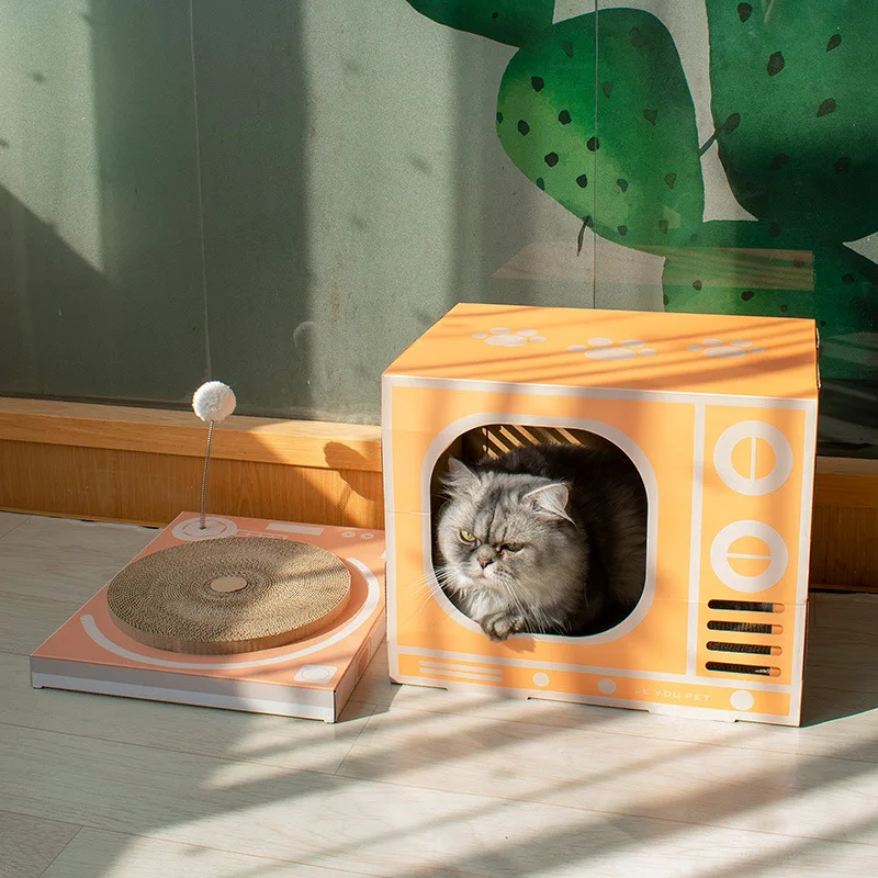 

Cat toys new cat scratching board creative combination set cat scratching board cat grinding claw decompression toy free catnip