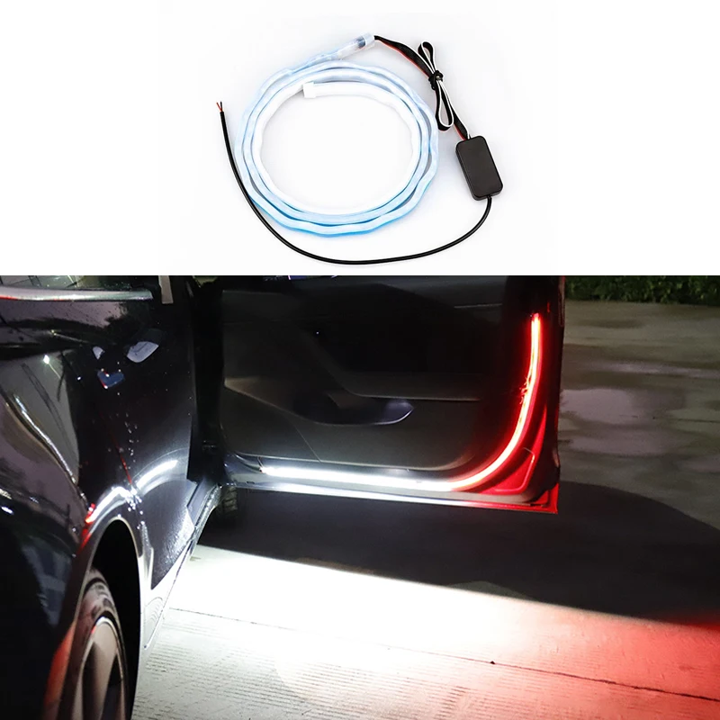 

2pcs 120CM 144SMD Car Flexible Wire Atmosphere Lamp Auto Lamps Interior Decoration Light Strips LED car door warming Lights 12V