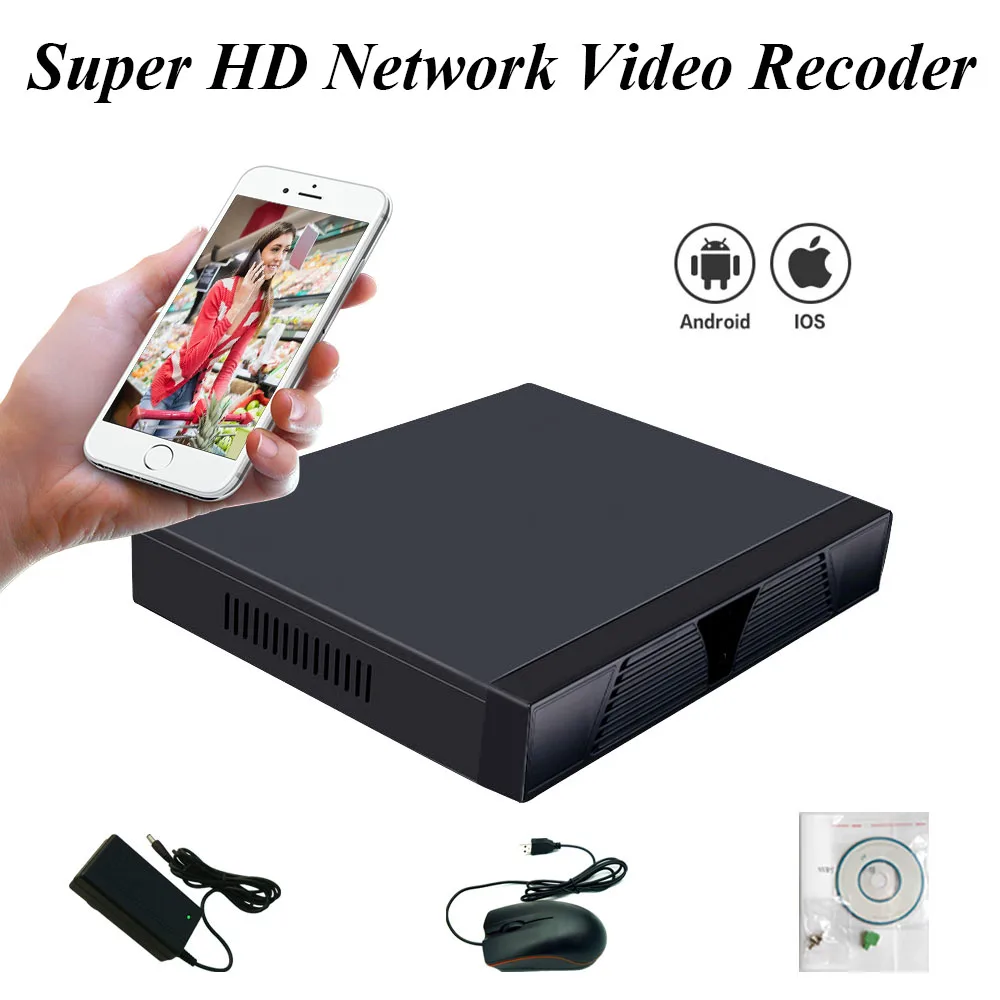 Сетевой видеорегистратор H.265 NVR для системы видеонаблюдения 16 каналов 5 МП 8 4