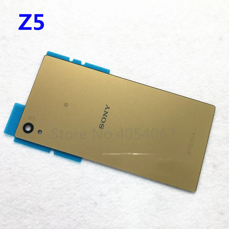 Z5 Gold Для Sony Xperia Z5 E6603 E6633 E6653 E6683 Задняя стеклянная крышка батарейного отсека Замена стеклянного корпуса+ NFC антенна - Цвет: Z5 Gold