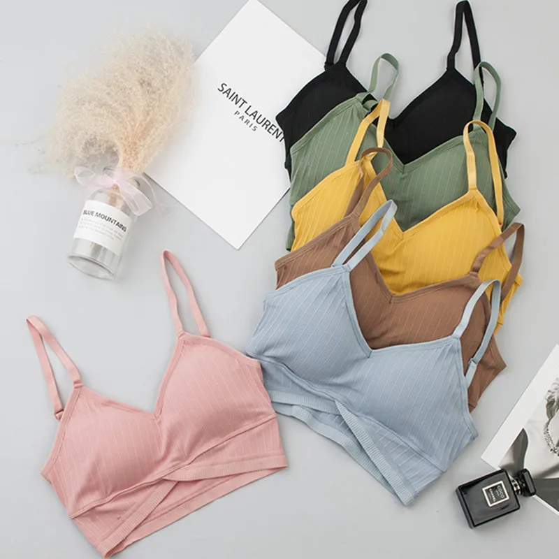 Бюстгальтер пуш-ап Женский хлопковый бесшовный с регулируемыми лямками | Женская