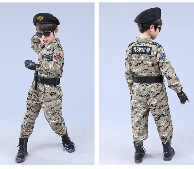 4 шт./компл. полицейская униформа костюм для косплея армейская камуфляжная одежда