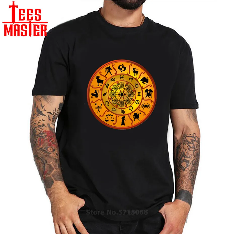 2020 дизайнерская хлопковая Повседневная брендовая Футболка с принтом 12 созвездий