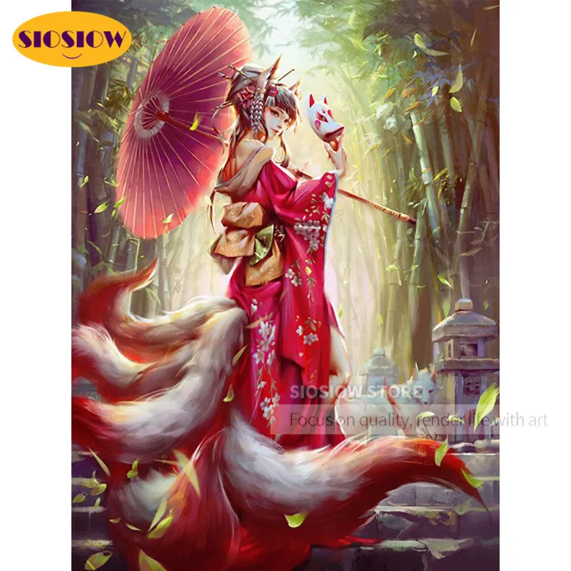 DIY 5d Diamond Painting Beauty Lady Anime Girl Full Square Drill Daimond Cross Stitch Kits Embroidery Decor Home Gifts For Women | Дом и сад