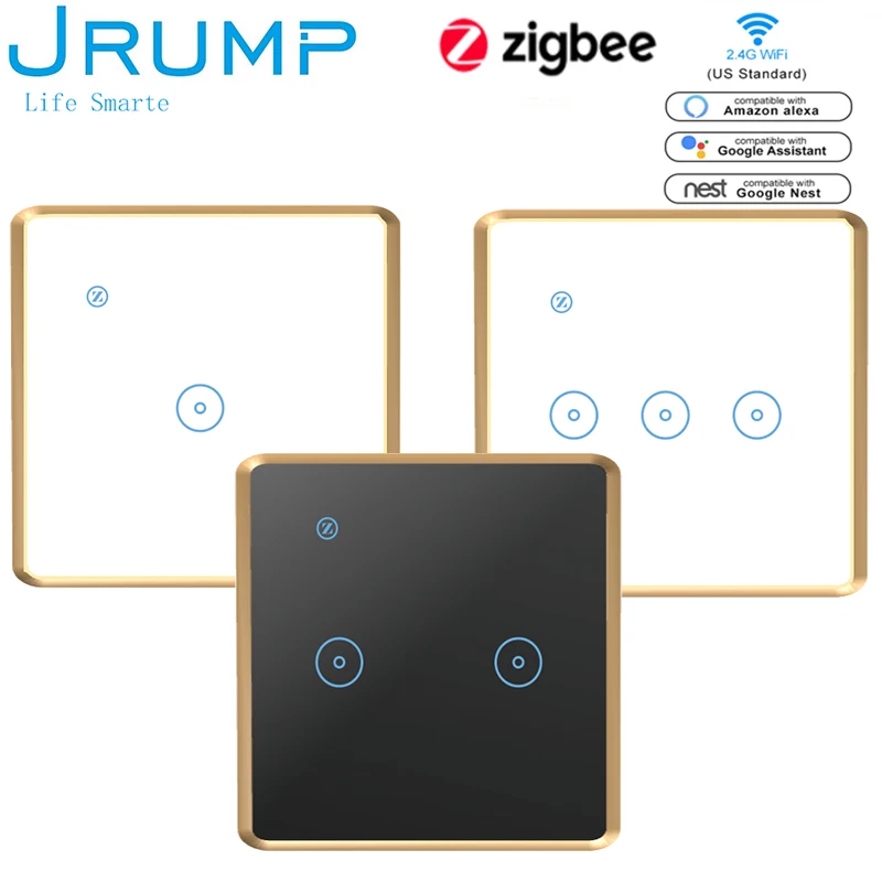 Умные сенсорные переключатели Zigbee ЕС переключатель с Wi Fi работает Alexa Google Home