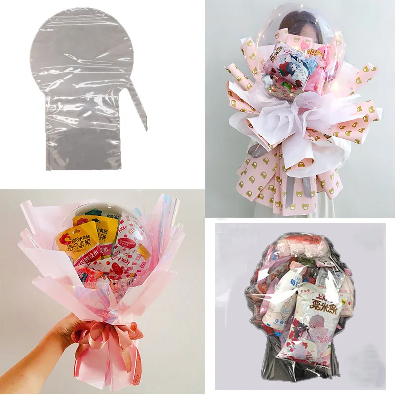 

10PCS 30inch Transparent Bobo Ballon 20cm Wide Neck BOBO Balloons Snack Gift Baloon Bouquet Bubble Bag Wedding Engagement Decor