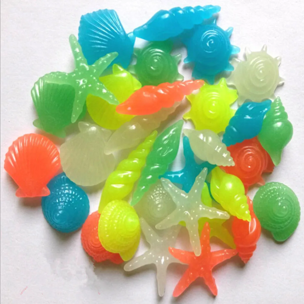 Светится в темноте светящийся камень раковины морские ракушки аквариум