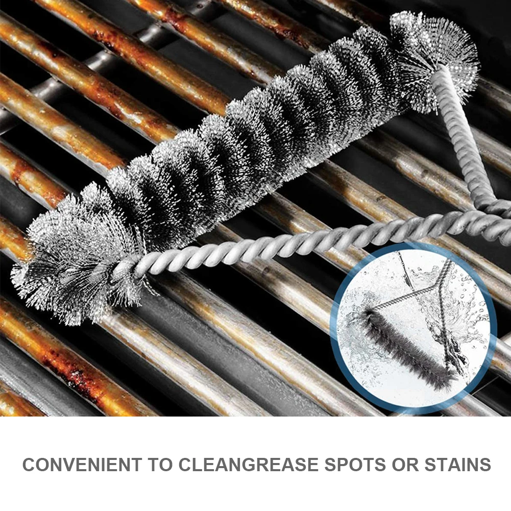 

Kitchen Accessories BBQ Grill Barbecue Kit Cleaning Brush With Long Handle Cooking Tools Wire Bristles Triangle Cleaning Brushes