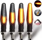2 шт. светодиодный ные указатели поворота для мотоциклов, 12 SMD задний мигающий светильник онарь, проточный водяной мигающий фонарь, степень изгиба IP68, мотоциклетный мигающий s