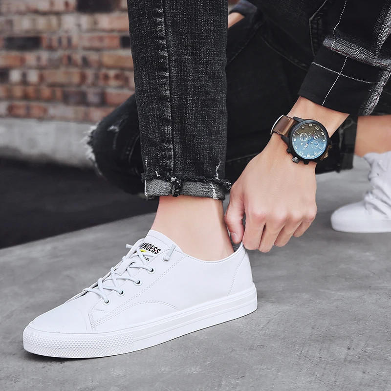 Лоферы мужские из натуральной кожи дышащие мягкие без застежки повседневная