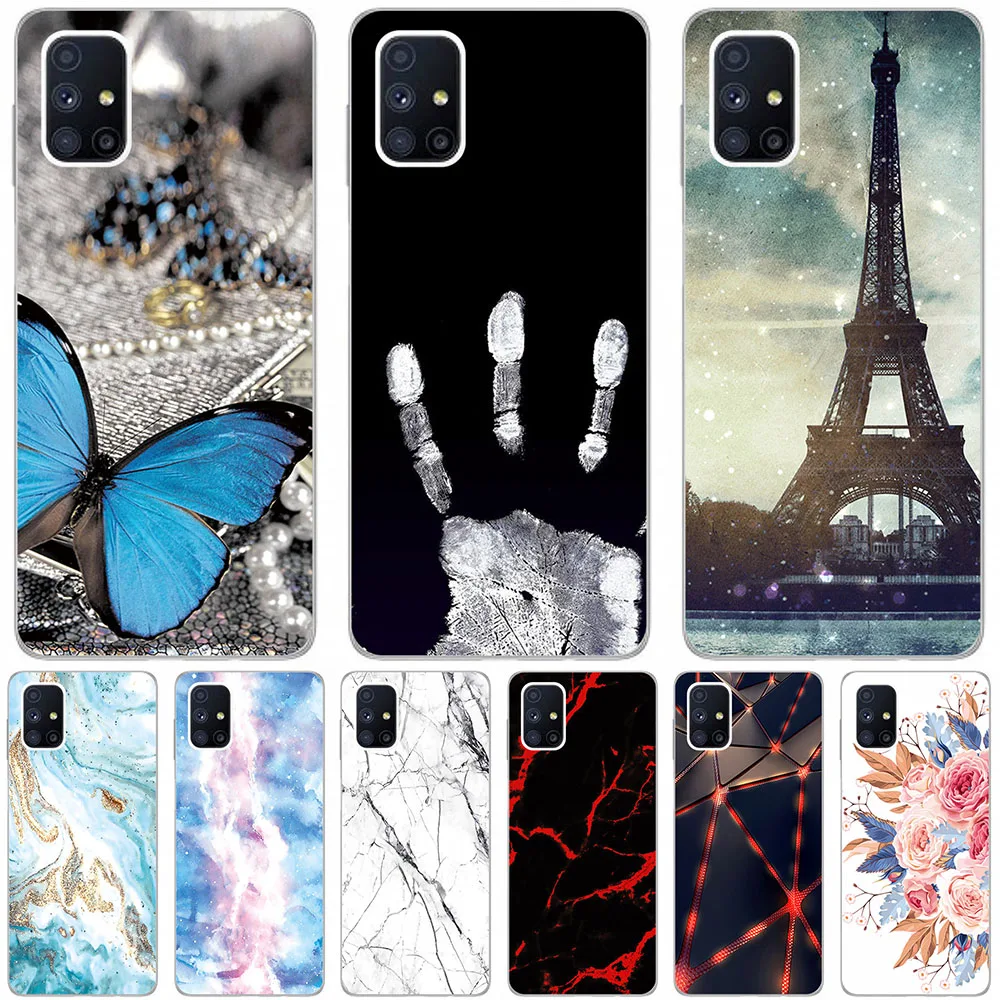 

Phone Bags & Cases For Samsung Galaxy M01 M01S M40 M51 Case Cover Fashion marble Inkjet Painted Shell Bag