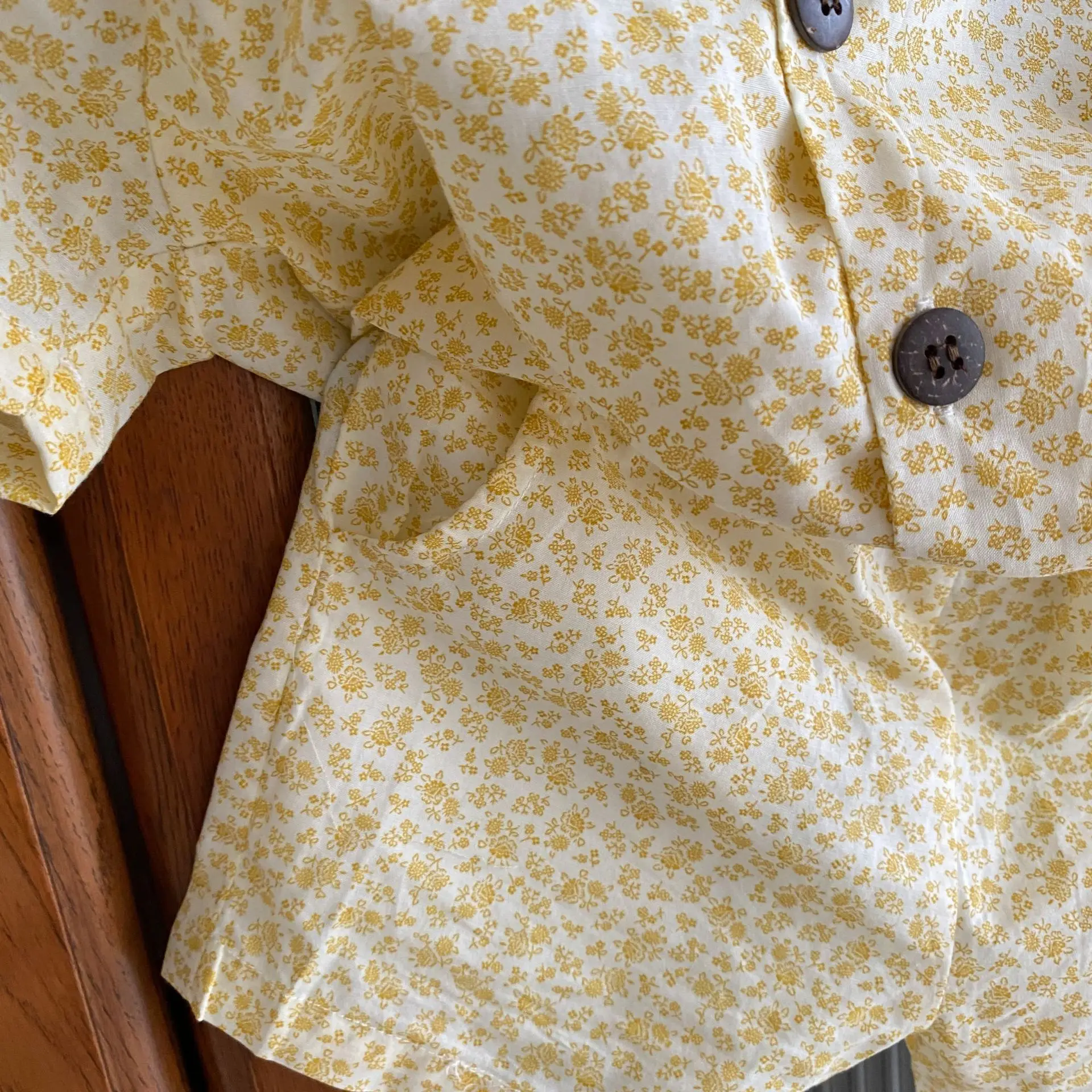

Children Clothing Kids Clothes 2pcs Floral Blouse+pocket Shorts Girls Toddler Boys Baby Summer Casual Sets Button Tops Korean
