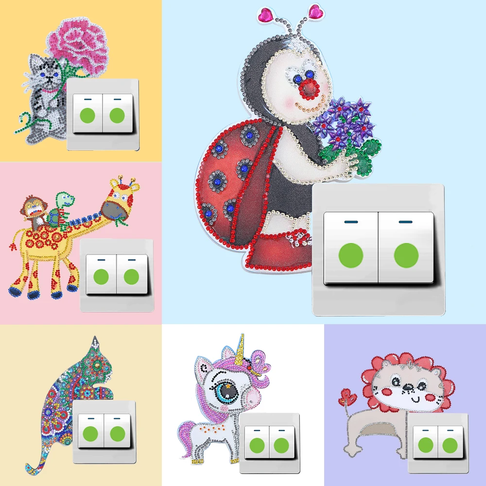 Наклейка на выключатель для алмазной живописи домашний декор сделай сам