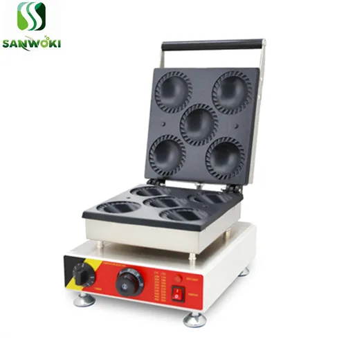 Коммерческий 5 шт. бубон пирог машина вафли круглой формы делая машину сыр Вафля в