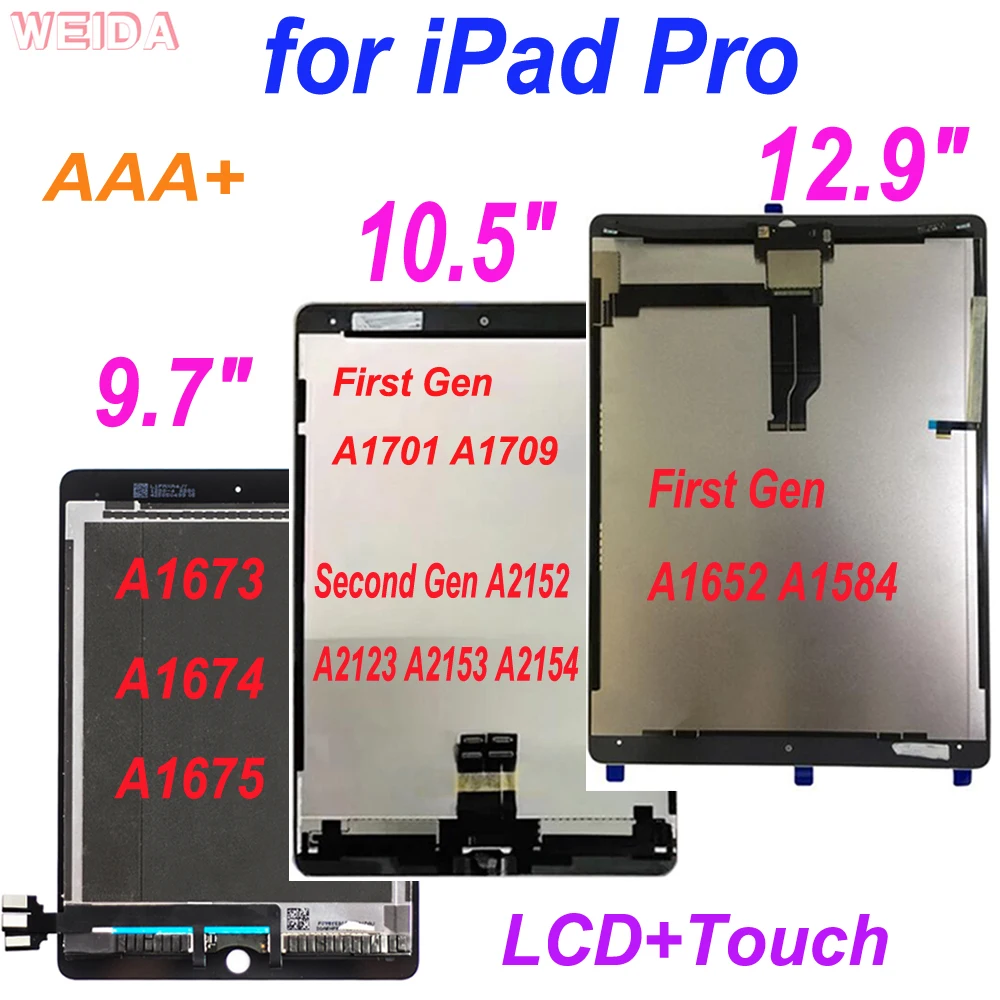 AAA + LCD для iPad Pro 9 7 10 5 12 ЖК дисплей с сенсорным экраном A1673 A1674 /A1701 A1709/ A2152 A2123/A1652