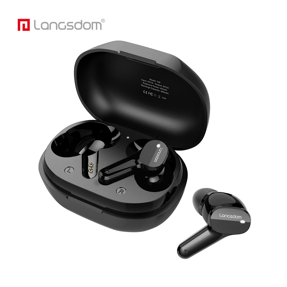TWS наушники Langsdom T26 с поддержкой Bluetooth 5 0 и динамическим Драйвером|Наушники