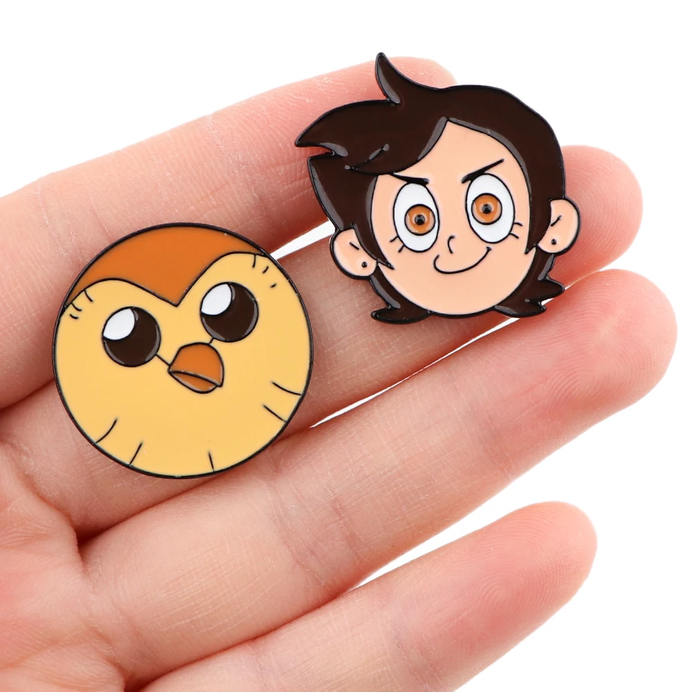 Эмалированные значки на лацкан с изображением совы рюкзаке | Украшения и