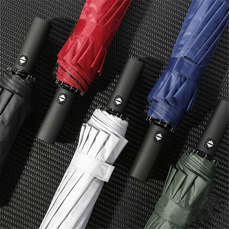 Лидия полностью автоматический зонт для мужчин Три складной мужской