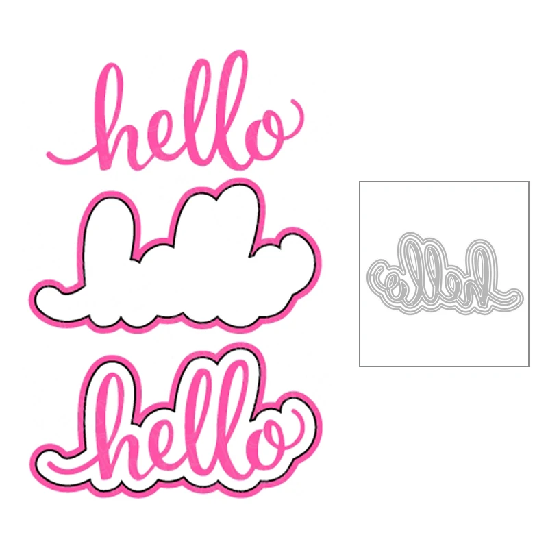 2020 новые английские чувства слова Hello and Shadow металлические Вырубные штампы для