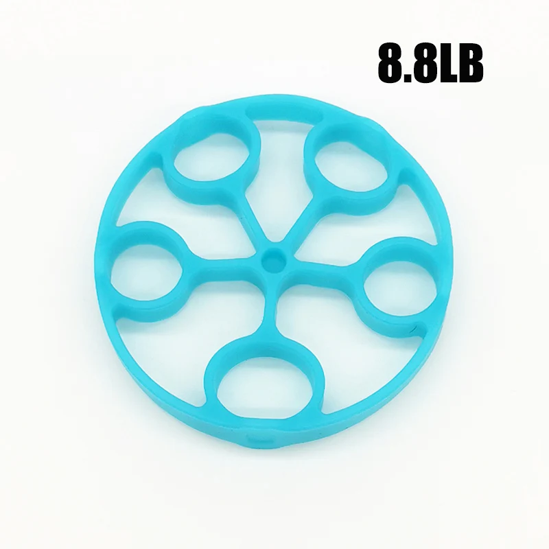 Round Blue Ручной тренажер для пальцев силиконовая рукоятка силовая тренировка ручная мышечная тренировка выпрямитель пальца тренажер сцепление кольцо тренажер - Цвет: Round Blue