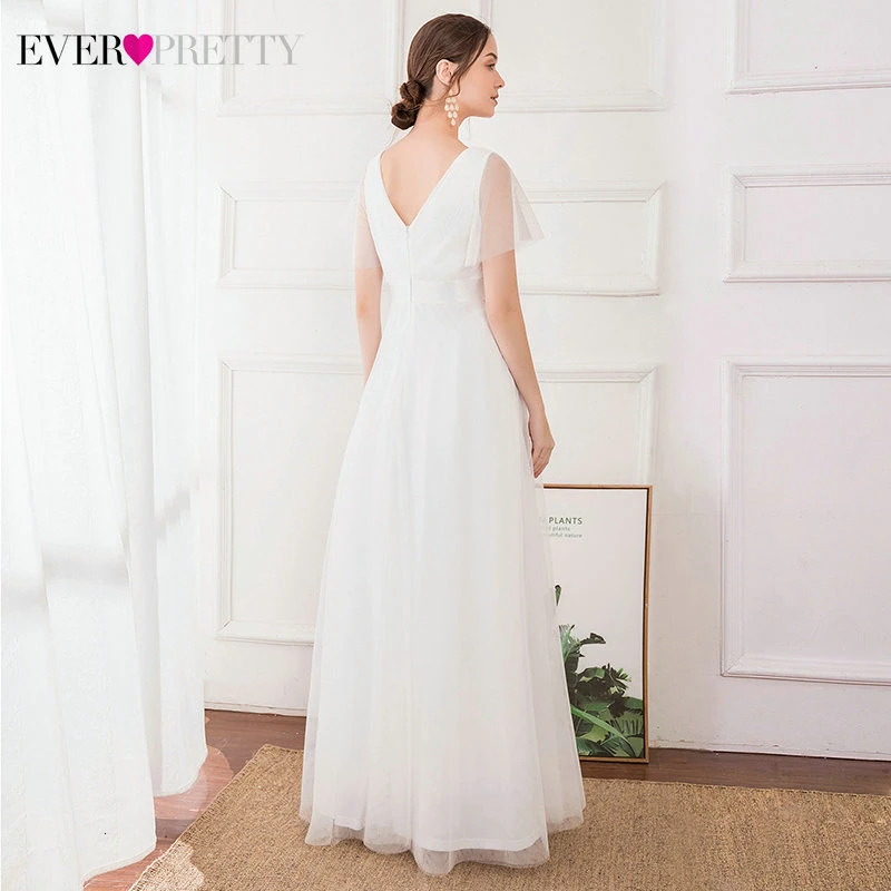 Голубое платье для выпускного вечера размера плюс Ever Pretty EP07962 элегантное женское сексуальное длинное платье из тюля с v-образным вырезом для выпускного вечера вечерние летние платья