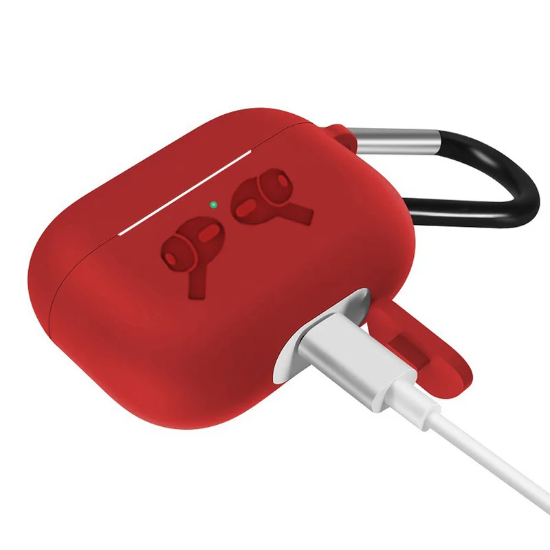 Силиконовый чехол для AirPods Pro зарядный чехол светодиодный защитный чехол для AirPods 3 пряжки противоударный чехол для Airpods Pro Аксессуары