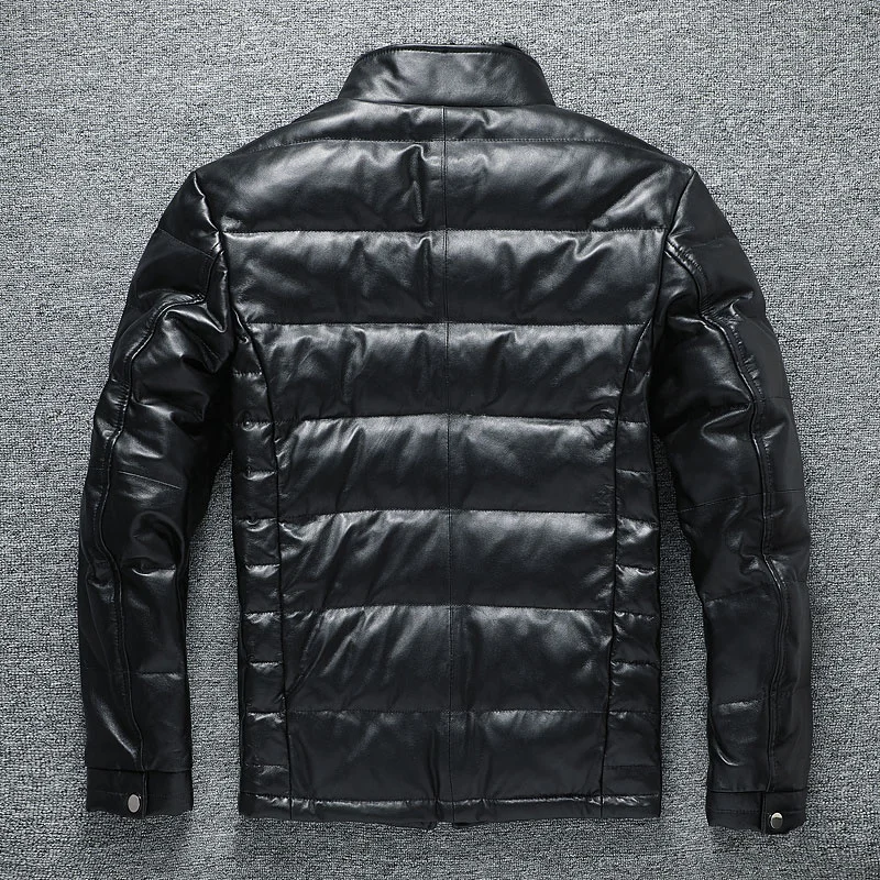 Мужской пуховик из натуральной овечьей шкуры куртка на утином - Цена: 91 010,55 руб.