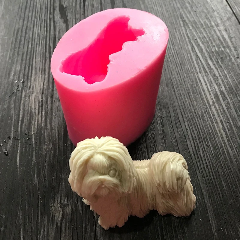Силиконовые формы в форме собаки чихуахуа Померанская собака 3D Щенок плитка