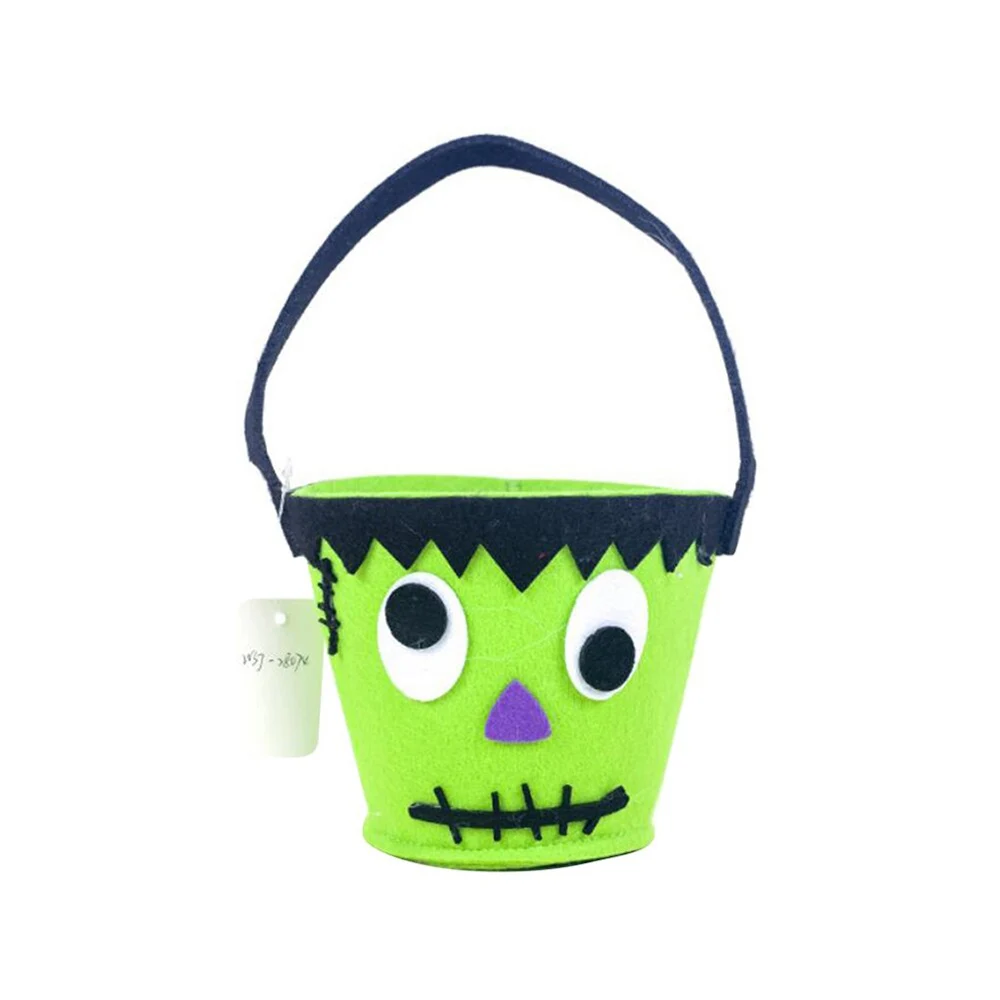 Мини-ведро для Хэллоуина портативная тканевая войлочная маленькая ведро конфет