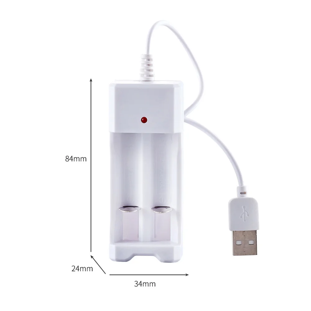 

2 Slot Charger USB powered No. 5 No. 7 AA/AAA Rechargeable Dual Battery Charging Stand Two Rechargeable Batteries Dropshipping