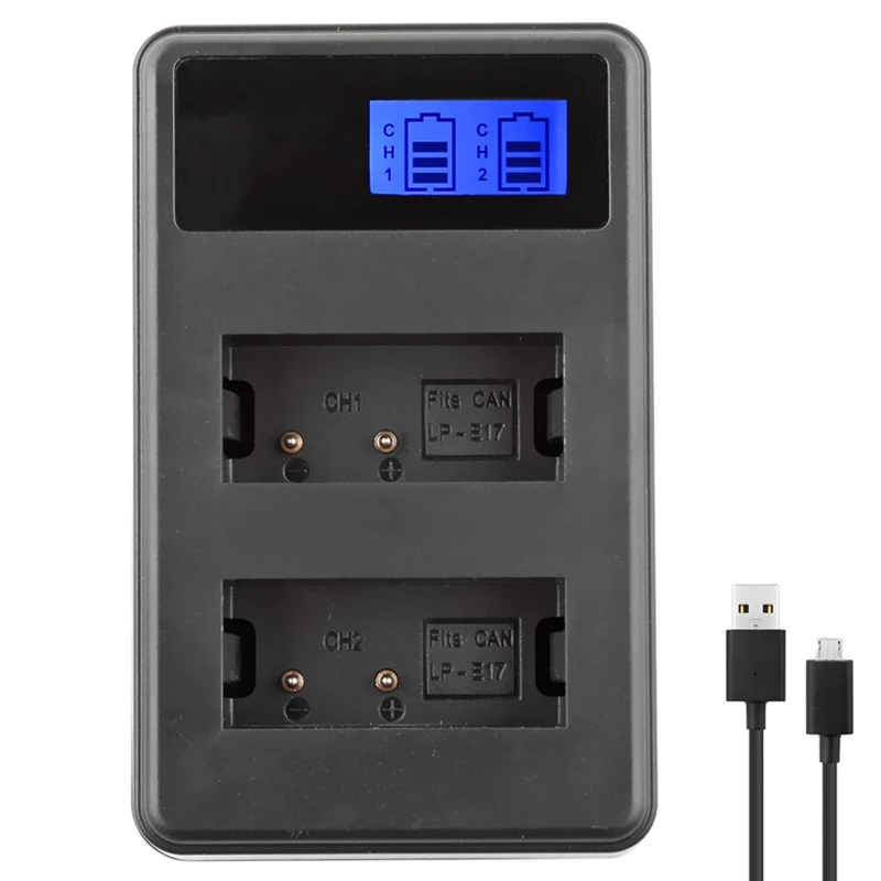 Батарея ЖК дисплей стены Зарядное устройство для Canon LP E17 LC и однообъективной