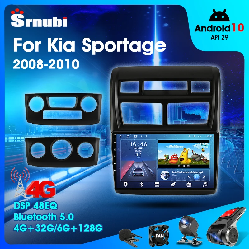 

Car Android 10 Radio For Kia Sportage 2 2007 2008 2009 2010 Multimedia Video Player 2 Din 4G GPS Navigation autoradio Head Unit