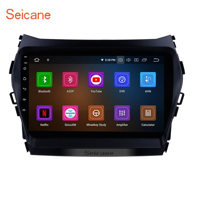 Seicane Navi 1Din Android9.0 HD 9 &quotавтомобильное радио для Hyundai Santa Fe IX45 2013 2014 | Автомагнитолы -32950447914