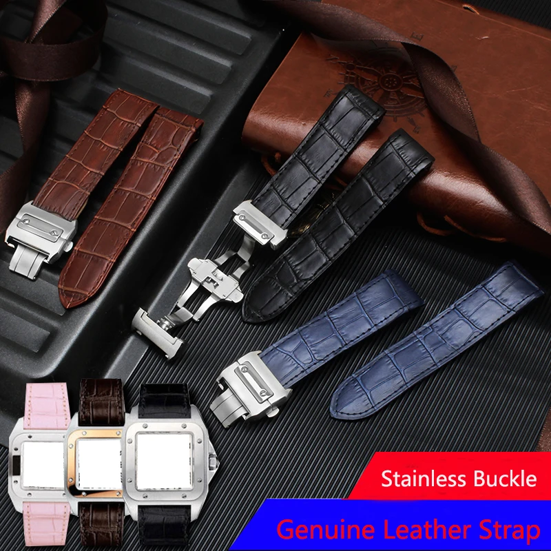 Специальный интерфейс качество Натуральная кожа ремешок 20 мм 23 коричневый