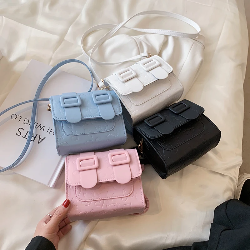 

New Fashion Women's Crossbody Messenger Bag PU Leather Ladies Small Square Shoulder Bags Casual Female Mini Flap Purse Handbags