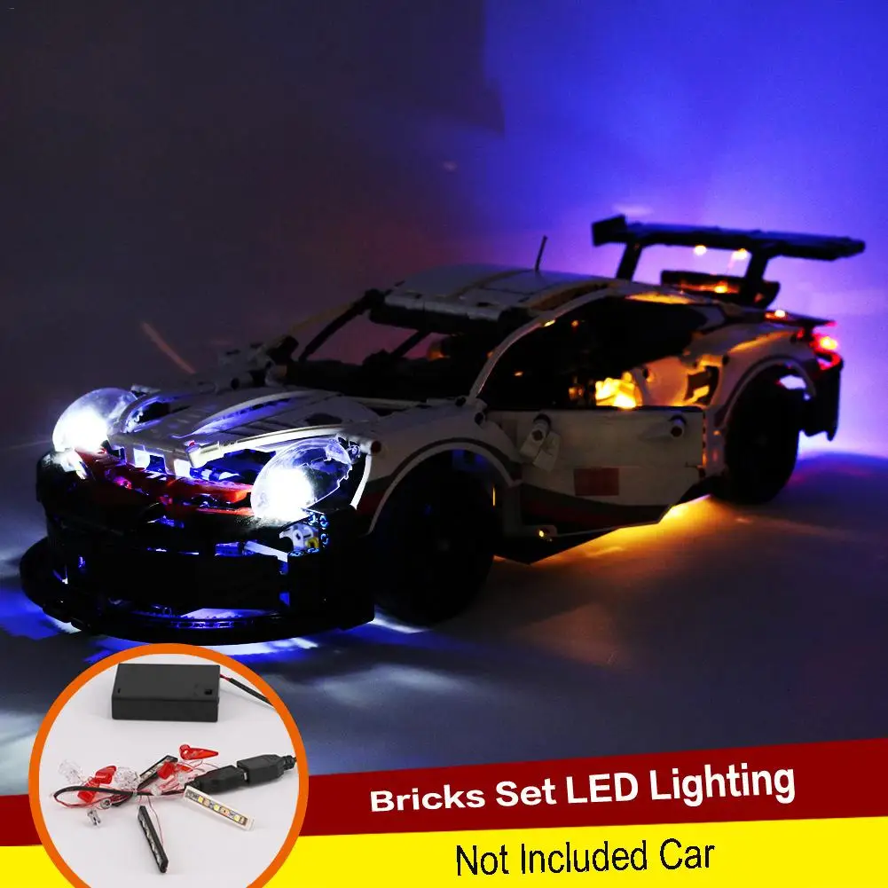 DIY светильник комплект совместимый для LEGO 42096 техническая серия Porsche 911 RSR ing