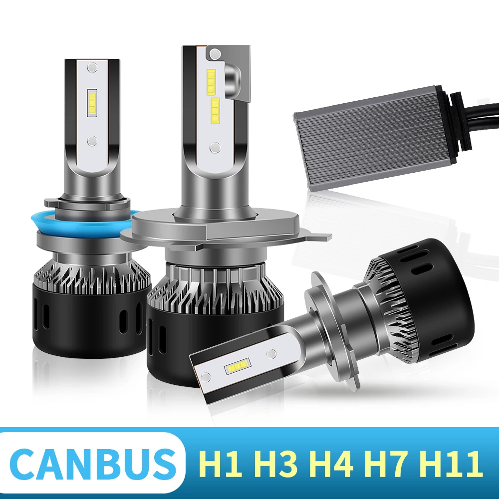 H7 H11 led H1 H3 9005 Автомобильные лампы головной светильник 50 Вт 4500LM 1860 чипы HB3 Авто Мини