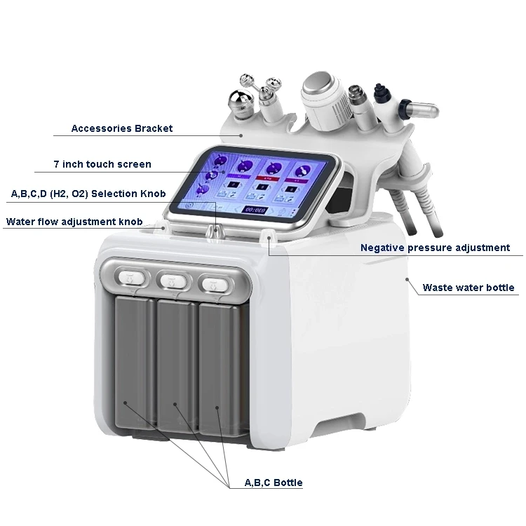 6 в 1 H2 O2 Hydra вода для лица кислород дермабразия Аква очистка кожи биомикроток