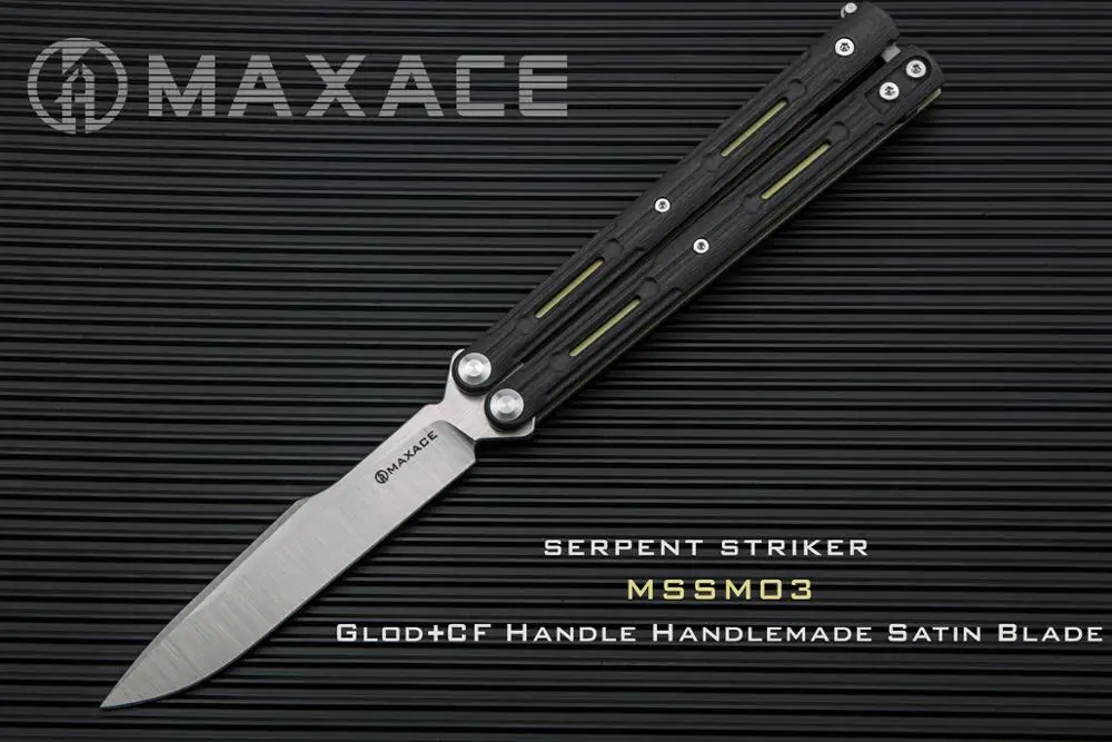 MAXACE Serpent Striker Satin M390 стальное лезвие из углеродного волокна/титановый