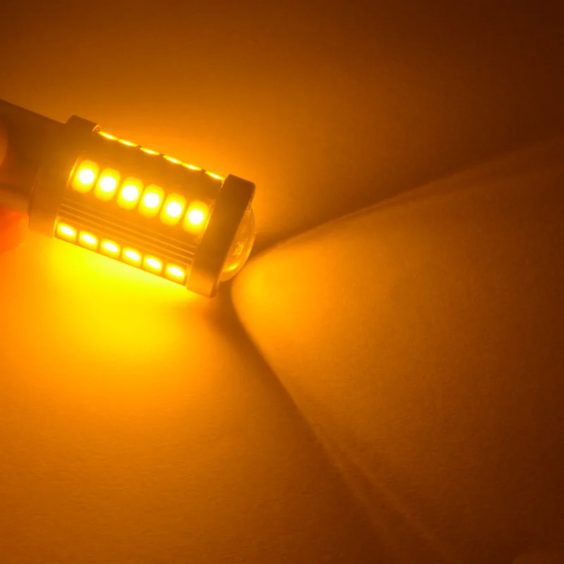 2 шт. 33SMD 5730 1156 BA15s P21W светодиодный белый красный желтый автомобильный светильник поворотного тормоза светильник задний фонарь светодиодный авто задние лампы обратной R5w - Испускаемый цвет: Yellow