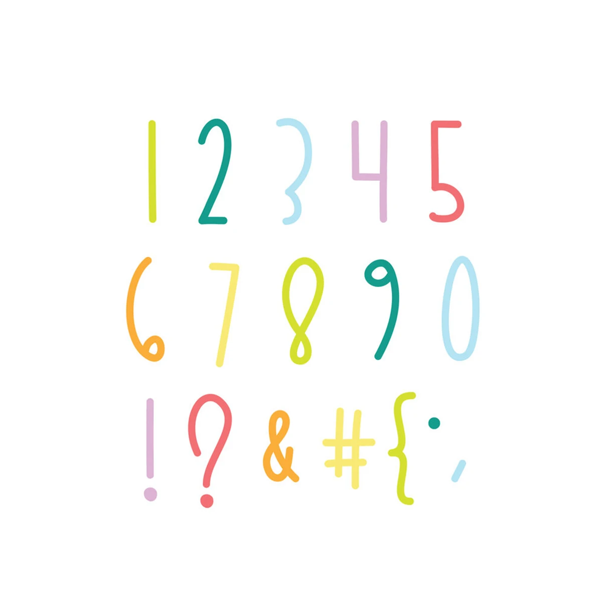 

New Opposites Attract Numbers and Characters Metal Cutting Dies Scrapbook Diary Decoration Stencil Embossing Template DIY Albums