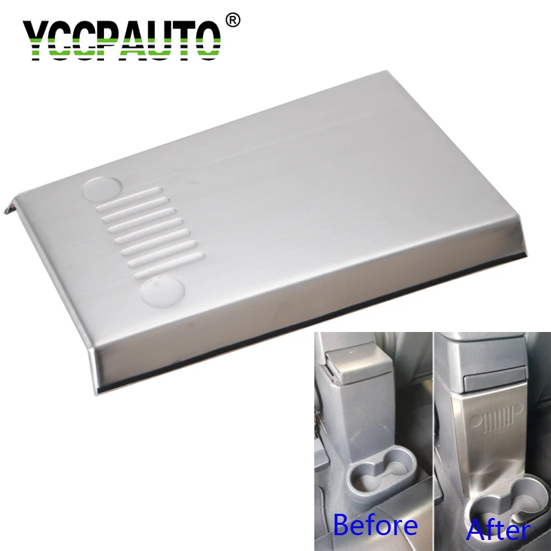 

YCCPAUTO 1Pcs Car Accessories Stainless Steel Armrest Box Rear Panel Cover For Jeep Compass 2017+ Auto Interior Decoration