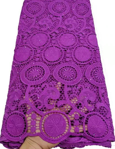 Африканский шнур кружевной ткани молочный шелк водорастворимый платье кружево