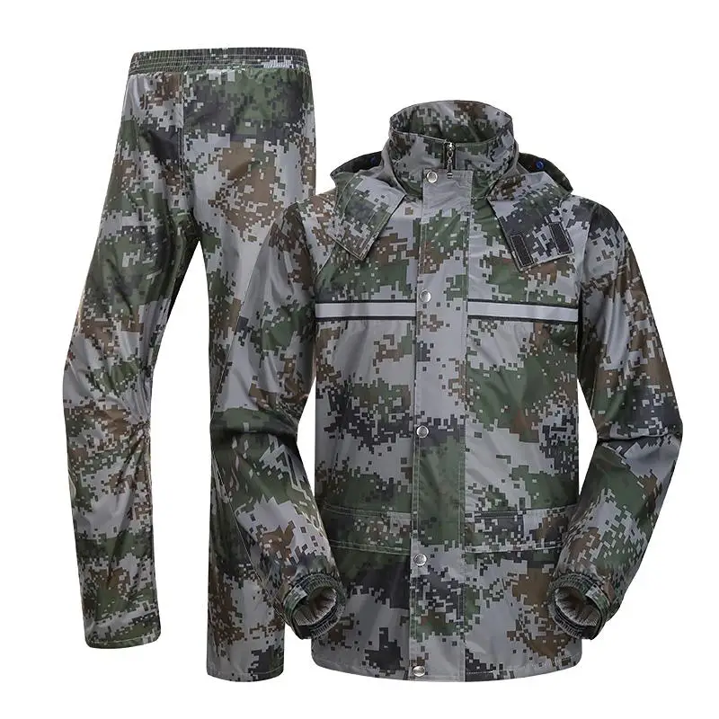 

Waterproof Pants Raincoat Jacket Adult Set Outdoor Hiking Raincoat With Pants Survival Poncho Impermeable Rain Poncho KK60YY