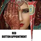 Натуральная индийская хна Mehndi красного цвета, коническая паста для временного рисования, трафарет для тату, женский макияж, крем для ног и тела