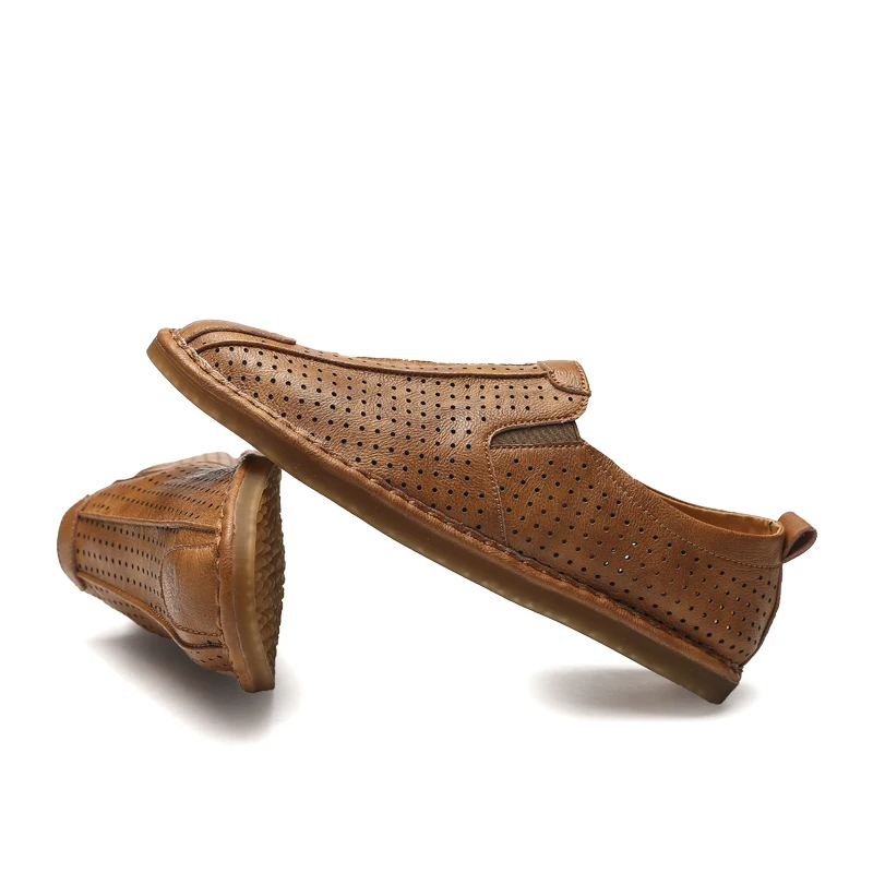 Мужские лоферы повседневная обувь модные кожаные дышащие слипоны для вождения