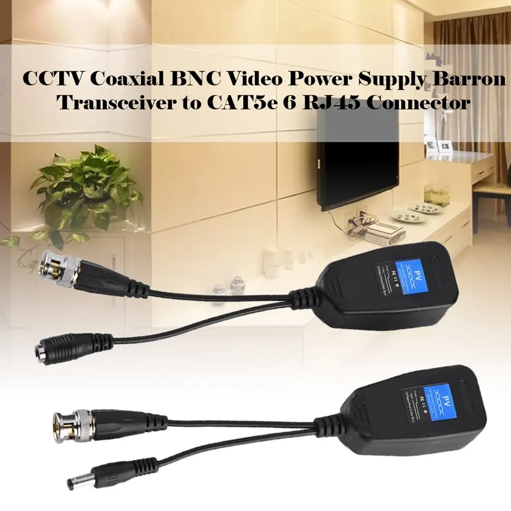 1 2 5 пар CCTV Coax BNC видео Мощность Балун Приемопередатчик к CAT5e 6 RJ45 разъем пассивному